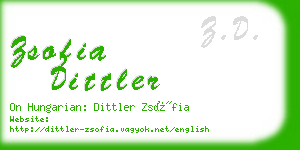 zsofia dittler business card